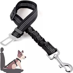 CINTURóN DE SEGURIDAD DE COCHE PARA PERROS, CINTURóN PERRO COCHE CON ELáSTICO Y FUERTE MOSQU